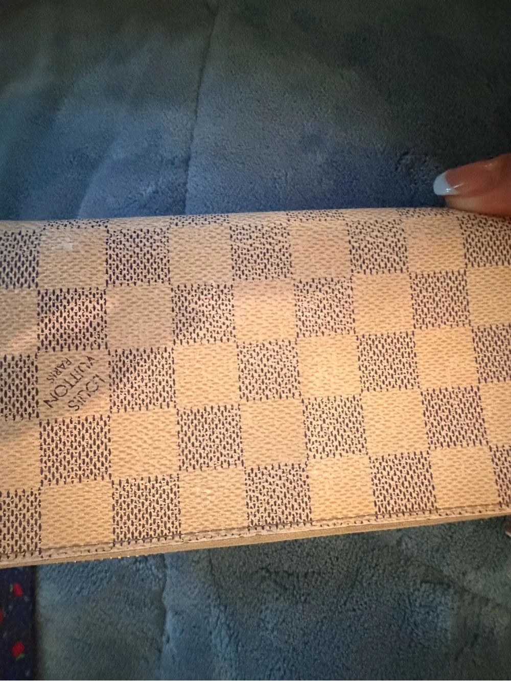 Authentic Louis Vuitton Damier Azur Zippy Wallet Rose Ballerine